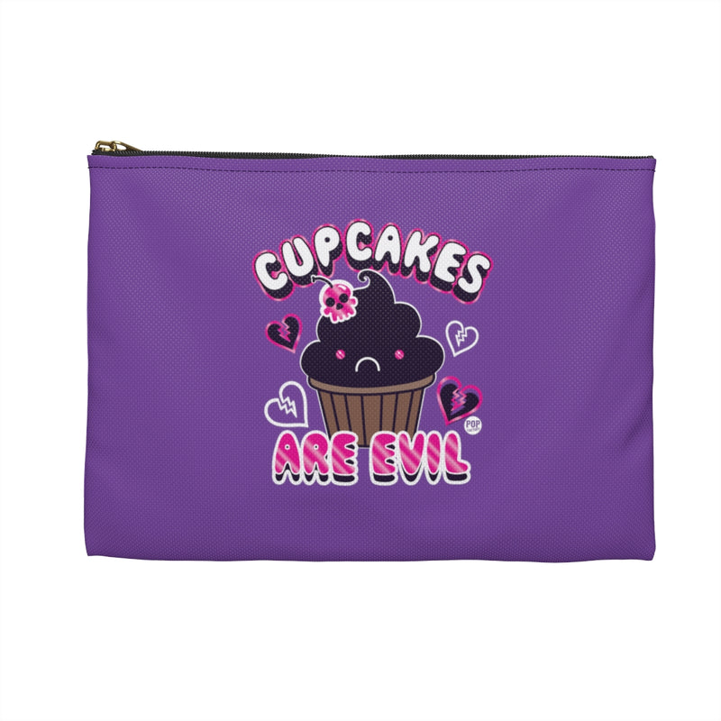 Load image into Gallery viewer, Cupcakes Are Evil Zip Pouch
