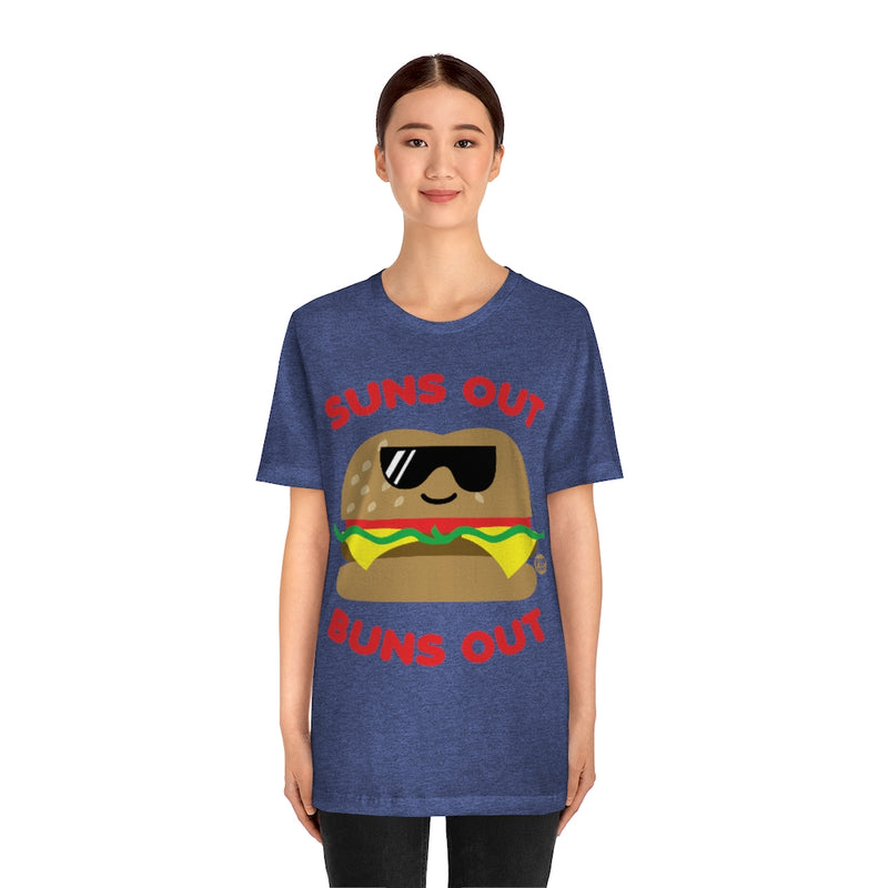 Load image into Gallery viewer, Suns Out Buns Out Burger Unisex Tee
