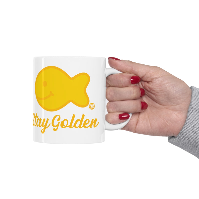 Load image into Gallery viewer, Stay Golden Goldfish Cracker Mug
