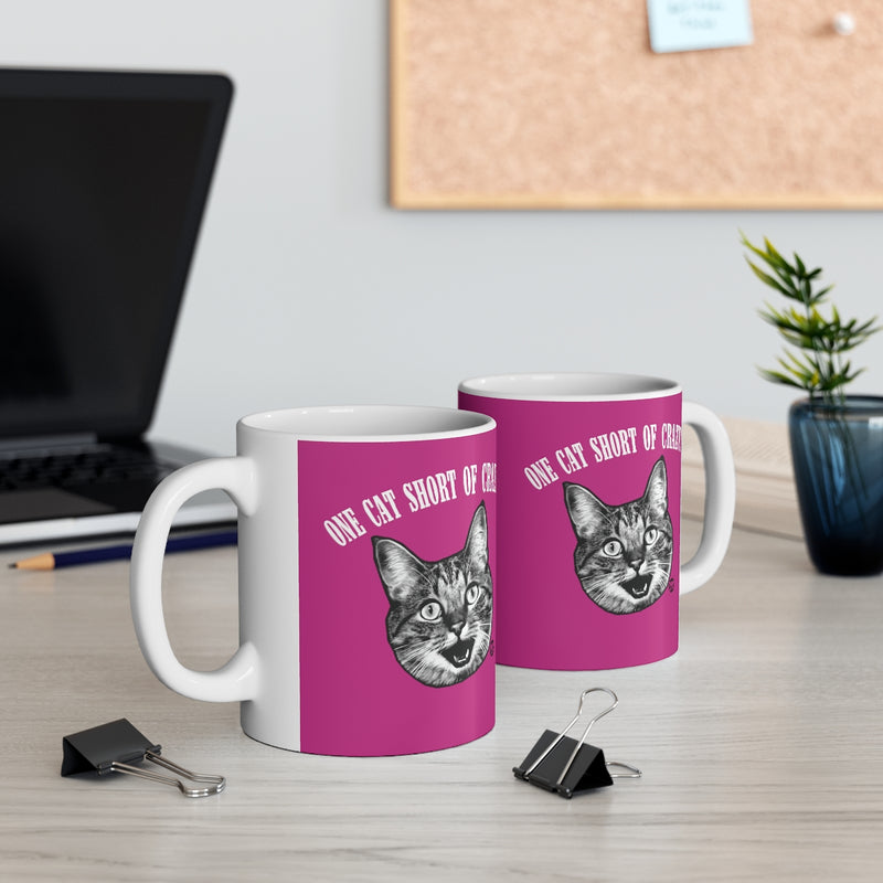 Load image into Gallery viewer, One Cat Short Of Crazy Mug
