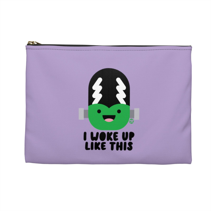 Load image into Gallery viewer, I Woke Up Like This Bride Frankenstein Zip Pouch
