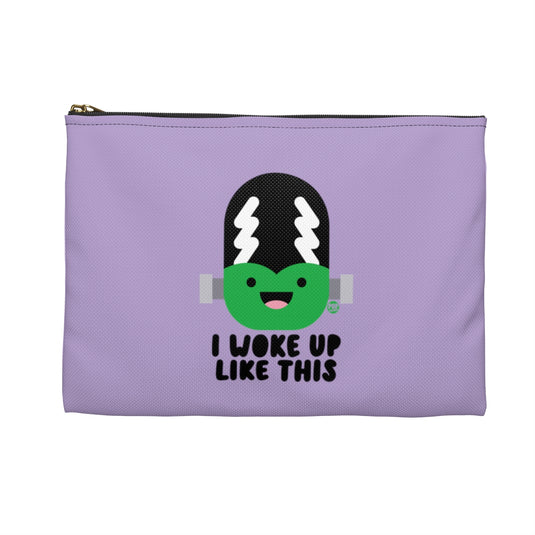 I Woke Up Like This Bride Frankenstein Zip Pouch