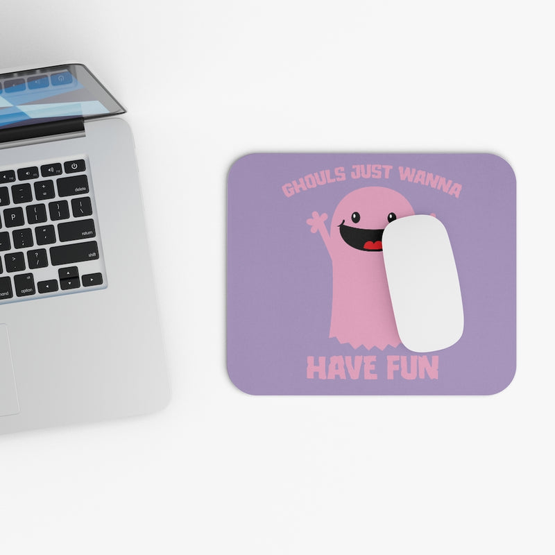 Load image into Gallery viewer, Ghouls Just Wanna Have Fun Ghost Mouse Pad
