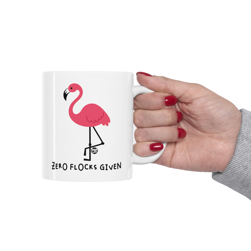Load image into Gallery viewer, Zero Flocks Given Flamingo Mug

