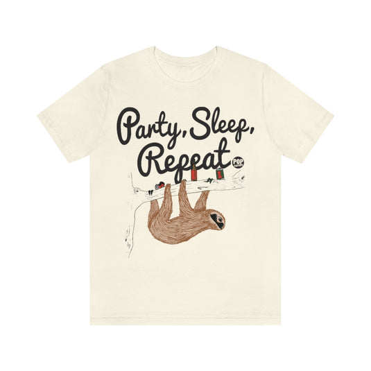 Party Sleep Repeat Sloth Unisex Tee