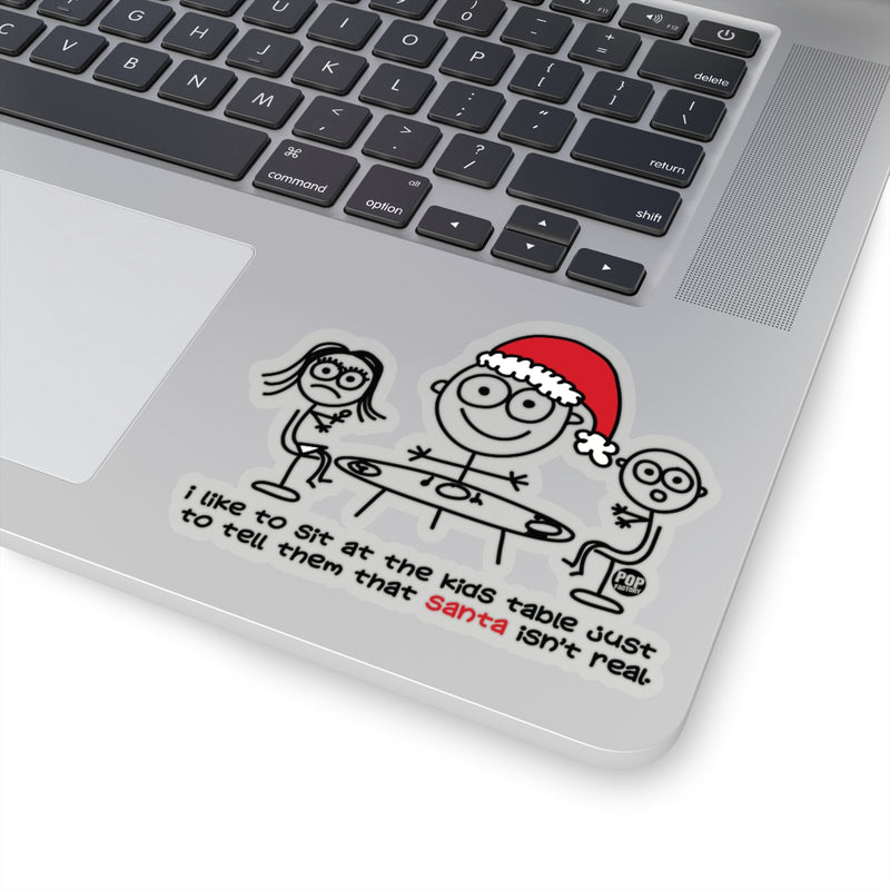 Load image into Gallery viewer, Sit At Kids Table Santa Sticker

