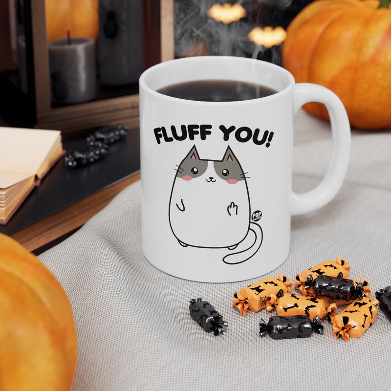 Load image into Gallery viewer, Fluff You Cat Mug
