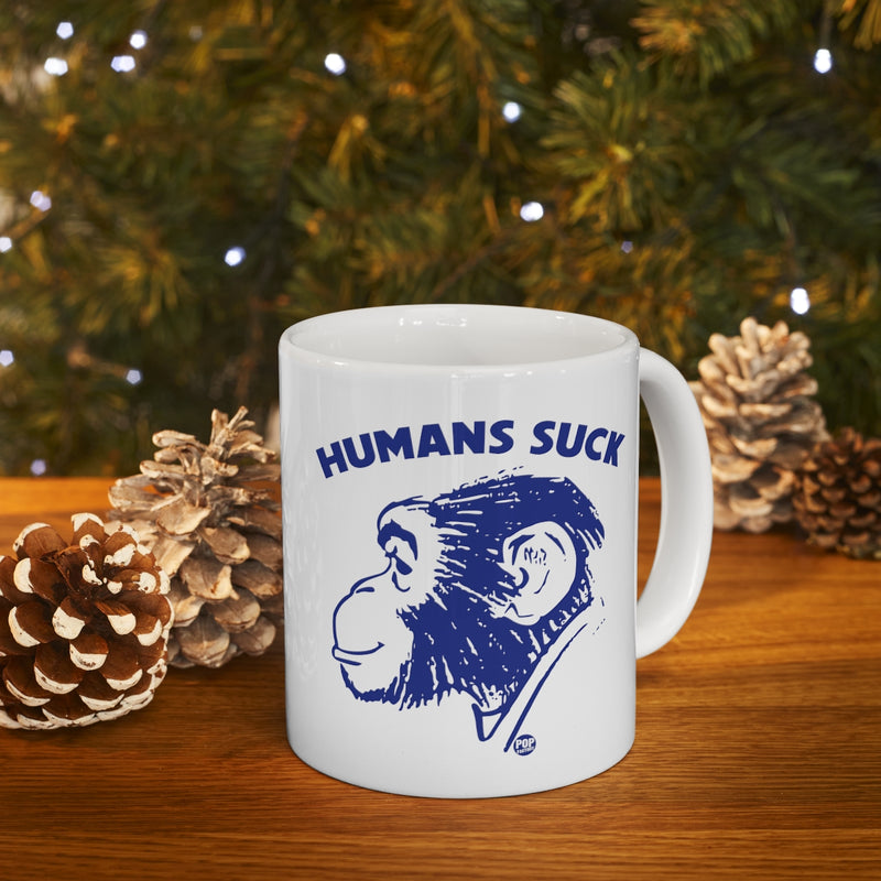 Load image into Gallery viewer, Humans Suck Chimp Mug
