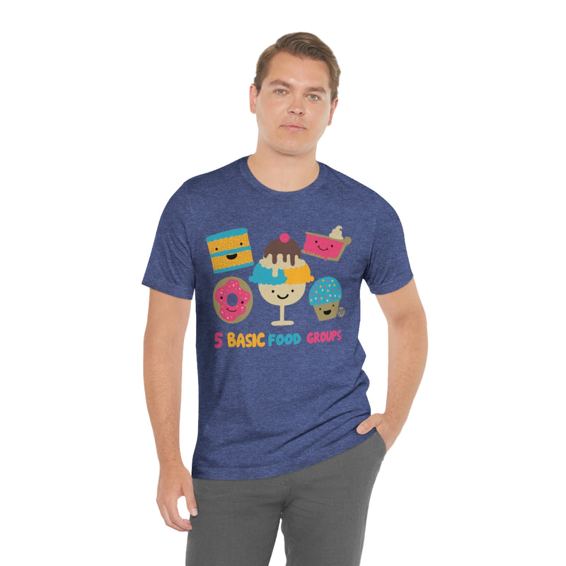 Load image into Gallery viewer, 5 Basic Food Groups Unisex Tee
