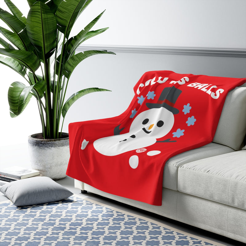 Load image into Gallery viewer, Cold As Balls Snowman Blanket
