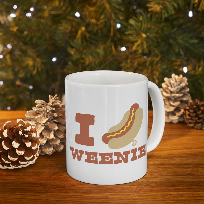 Load image into Gallery viewer, I Love Weenie Hot Dog Mug
