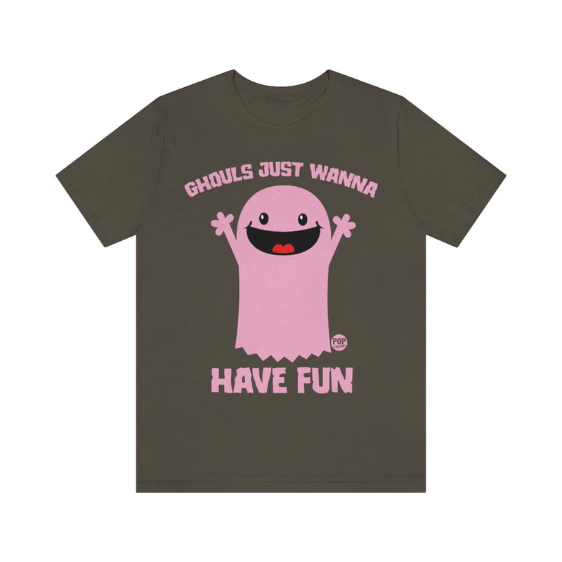 Load image into Gallery viewer, Ghouls Just Wanna Have Fun Ghost Unisex Tee
