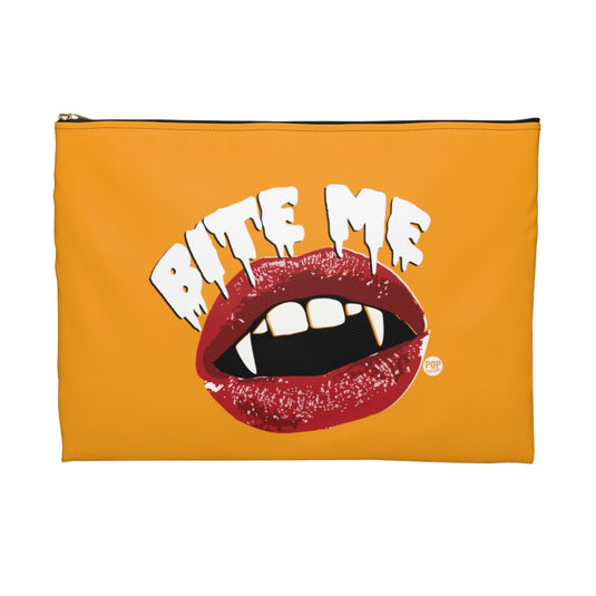 Bite Me Vampire Teeth Zip Pouch