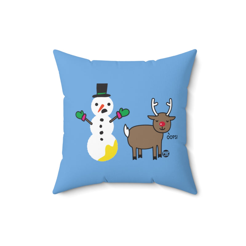 Load image into Gallery viewer, Reindeer Pee Snowman Pillow
