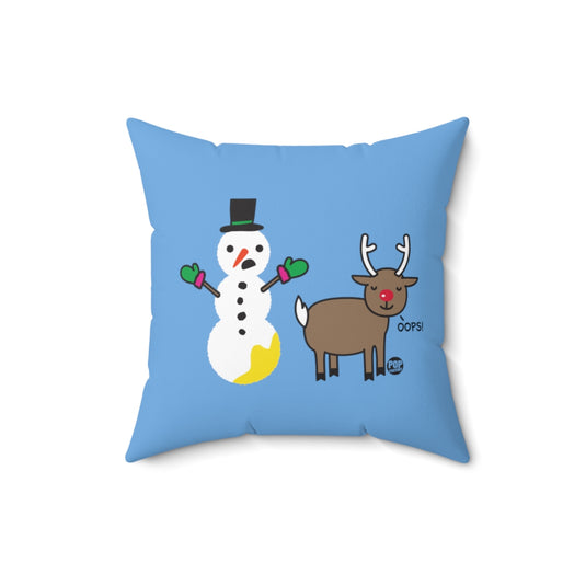 Reindeer Pee Snowman Pillow