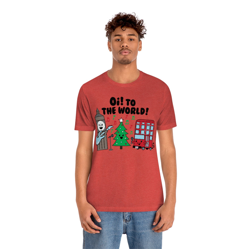 Load image into Gallery viewer, Uk - Oi To The World Xmas Unisex Tee
