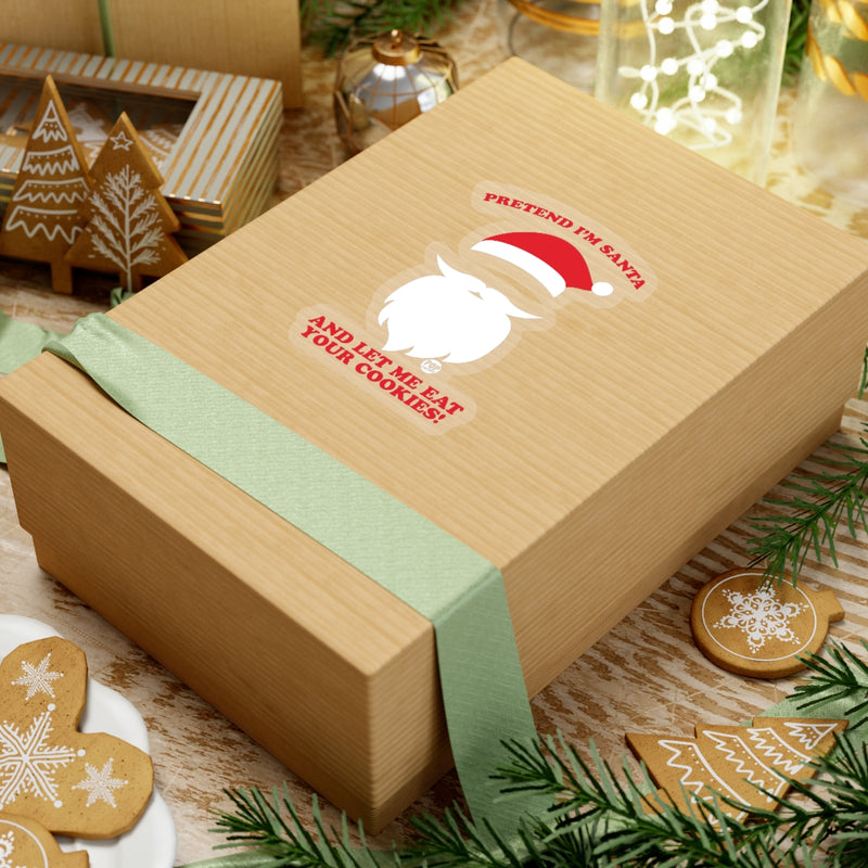 Load image into Gallery viewer, Pretend I&#39;m Santa Eat Cookies Sticker
