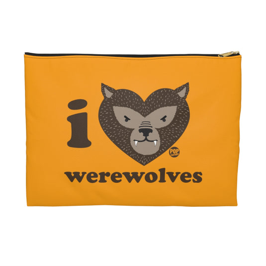 I Love Werewolves Zip Pouch