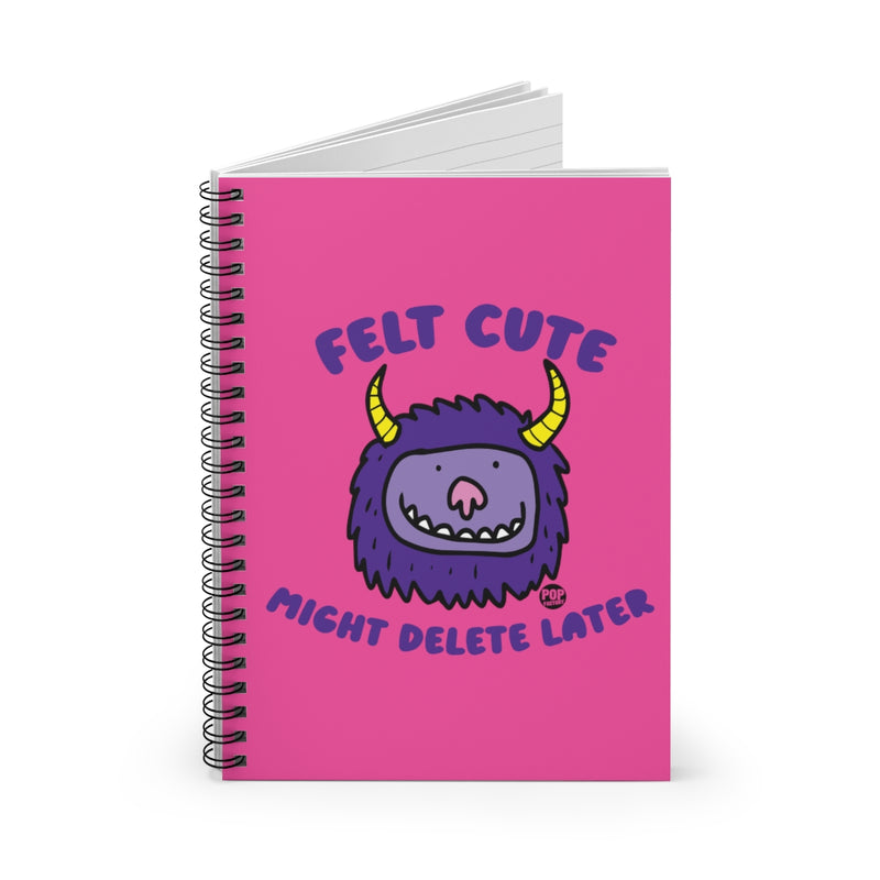 Load image into Gallery viewer, Felt Cute Might Delete Later Monster Notebook
