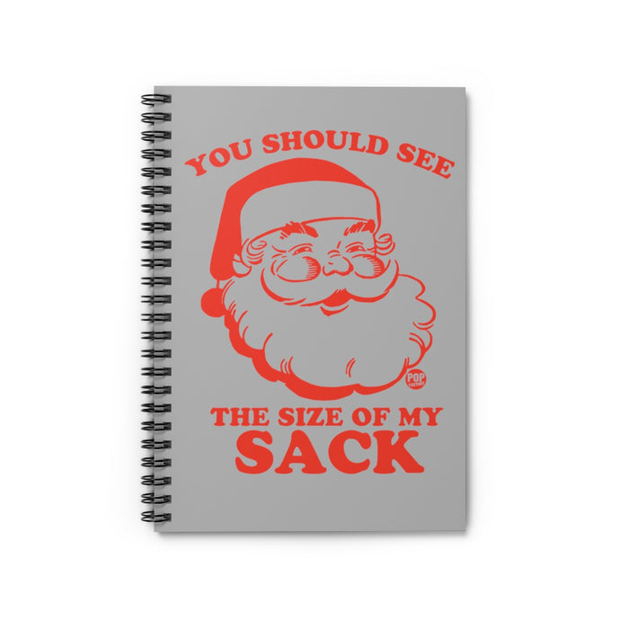 Santa Size Of My Sack Notebook