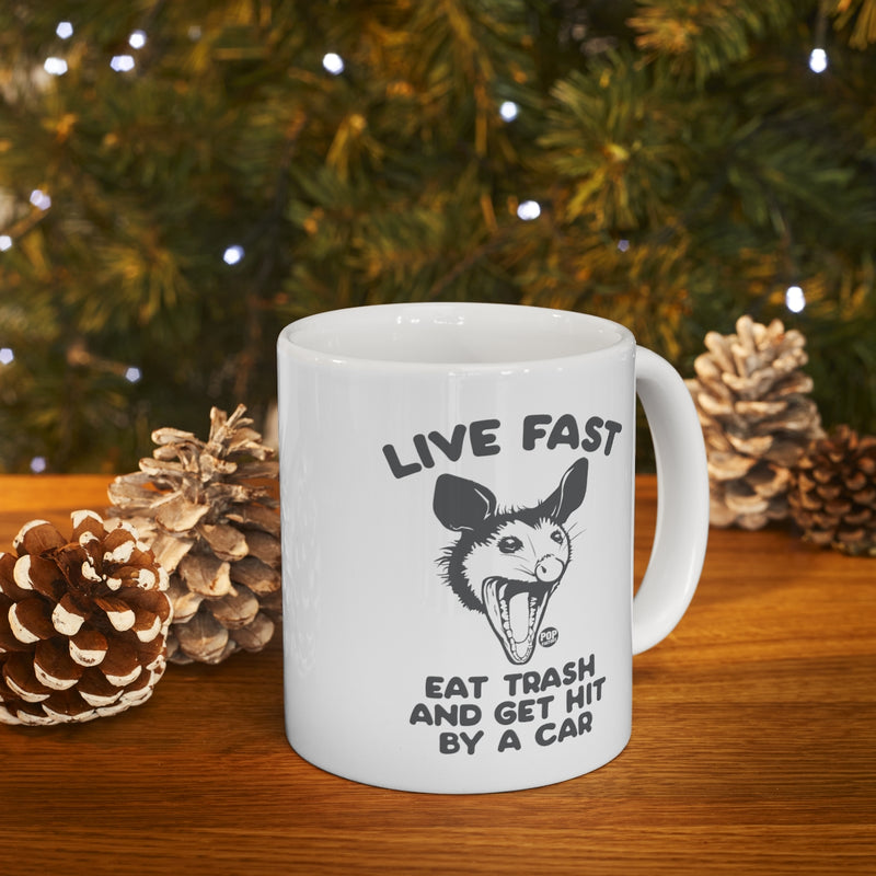 Load image into Gallery viewer, Live Fast Possum Mug
