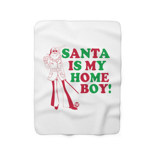 Santa Is My Home Boy Blanket
