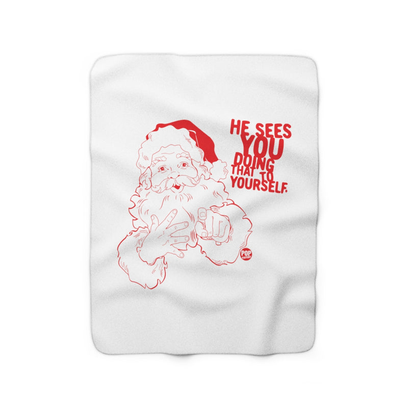 Load image into Gallery viewer, Santa Sees You Jerking Off Blanket
