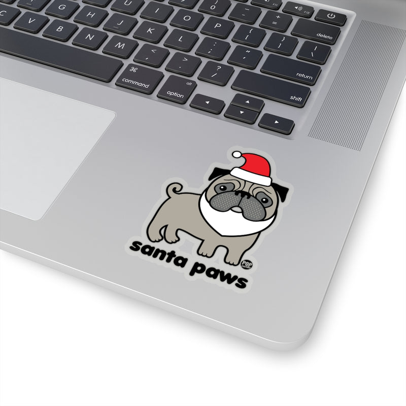 Load image into Gallery viewer, Santa Paws Pug Sticker
