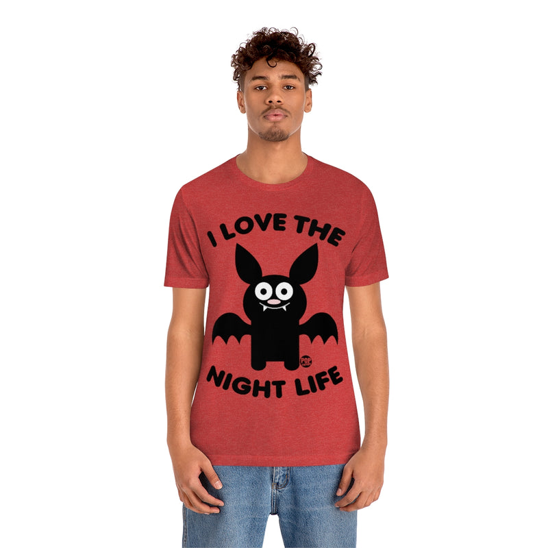 Load image into Gallery viewer, I Love Night Life Bat Unisex Tee
