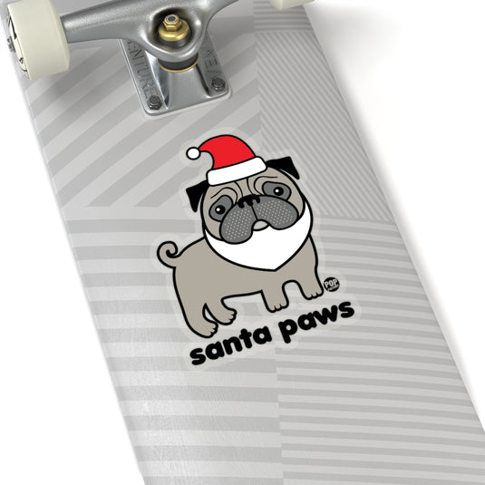 Santa Paws Pug Sticker