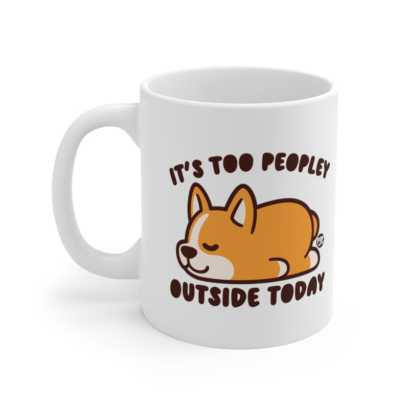 Load image into Gallery viewer, Too Peopley Outside Dog Mug

