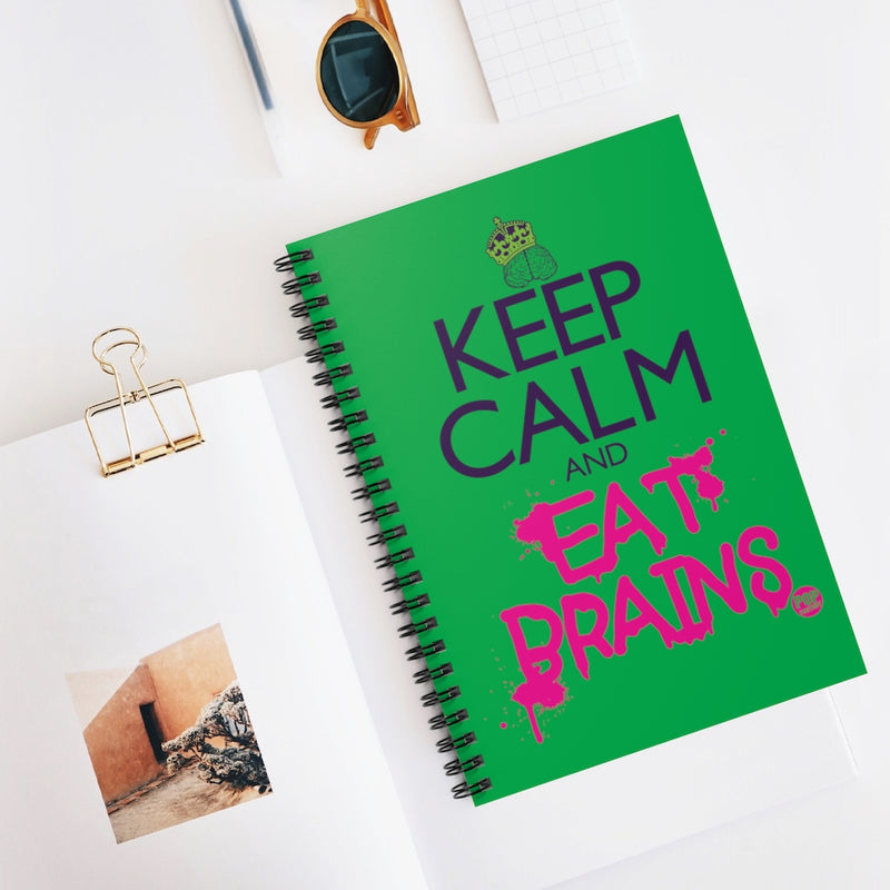 Load image into Gallery viewer, Keep Calm And Eat Brains Notebook
