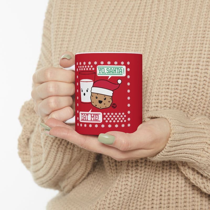 Load image into Gallery viewer, Yo Santa Eat Me Cookie Mug
