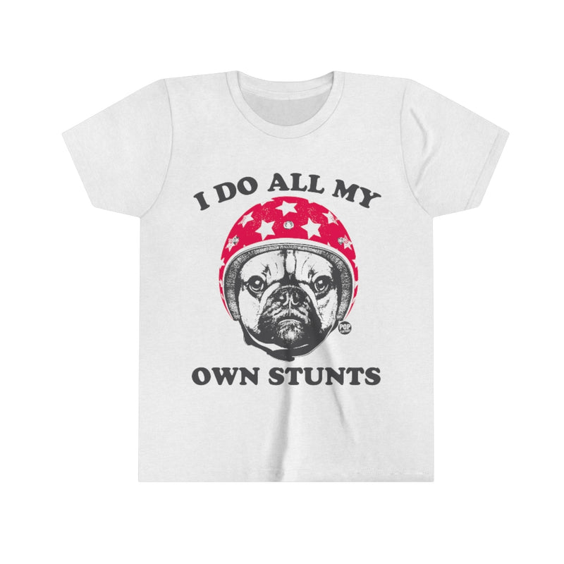 Load image into Gallery viewer, Do Own Stunts Pug Youth Short Sleeve Tee
