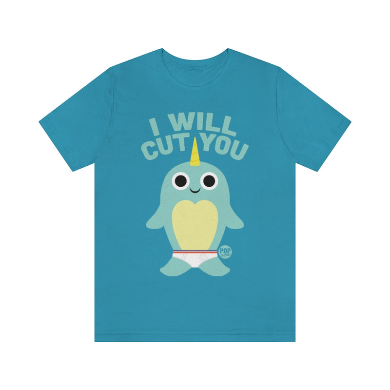 Load image into Gallery viewer, I Will Cut You Narwhal Unisex Tee
