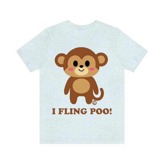 I Fling Poo Monkey Unisex Tee