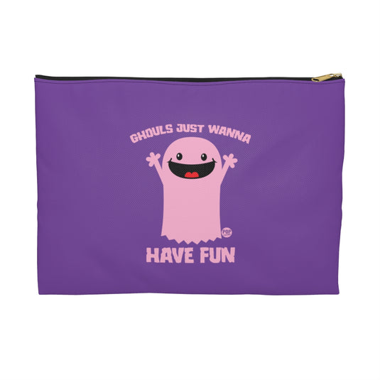 Ghouls Just Wanna Have Fun Ghost Zip Pouch