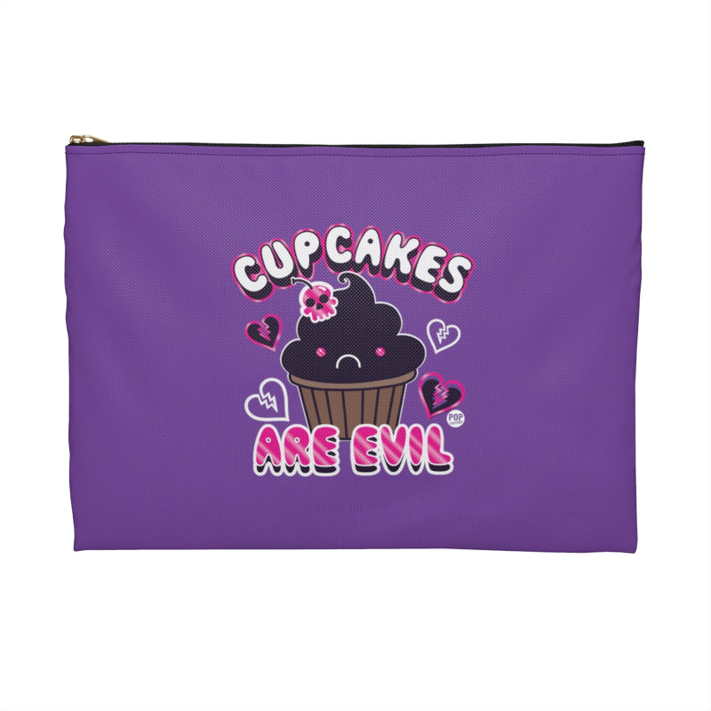 Load image into Gallery viewer, Cupcakes Are Evil Zip Pouch
