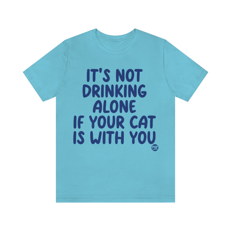 Load image into Gallery viewer, Drinking Alone With Cat Unisex Tee
