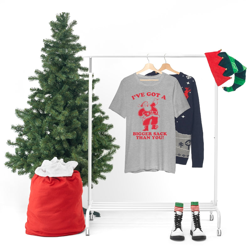 Load image into Gallery viewer, Santa Bigger Sack Than You Unisex Tee

