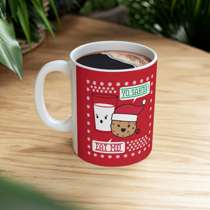 Load image into Gallery viewer, Yo Santa Eat Me Cookie Mug
