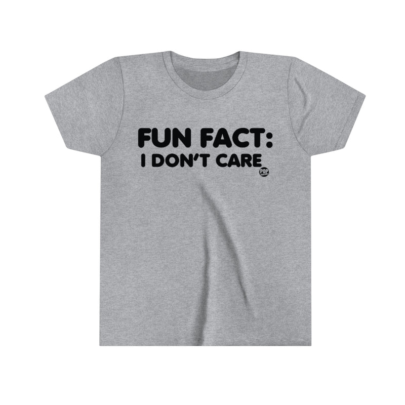 Load image into Gallery viewer, Fun Fact Don&#39;t Care Youth Short Sleeve Tee
