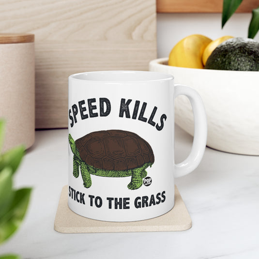 Speed Kills Grass Turtle Mug