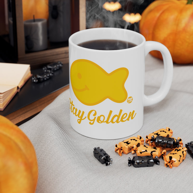 Load image into Gallery viewer, Stay Golden Goldfish Cracker Mug
