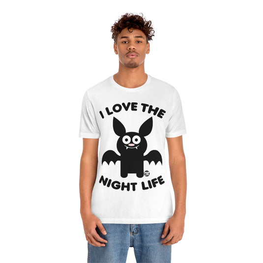 I Love Night Life Bat Unisex Tee