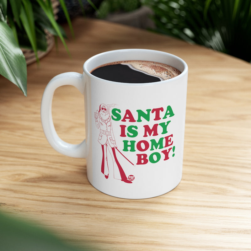 Load image into Gallery viewer, Santa Is My Home Boy Mug
