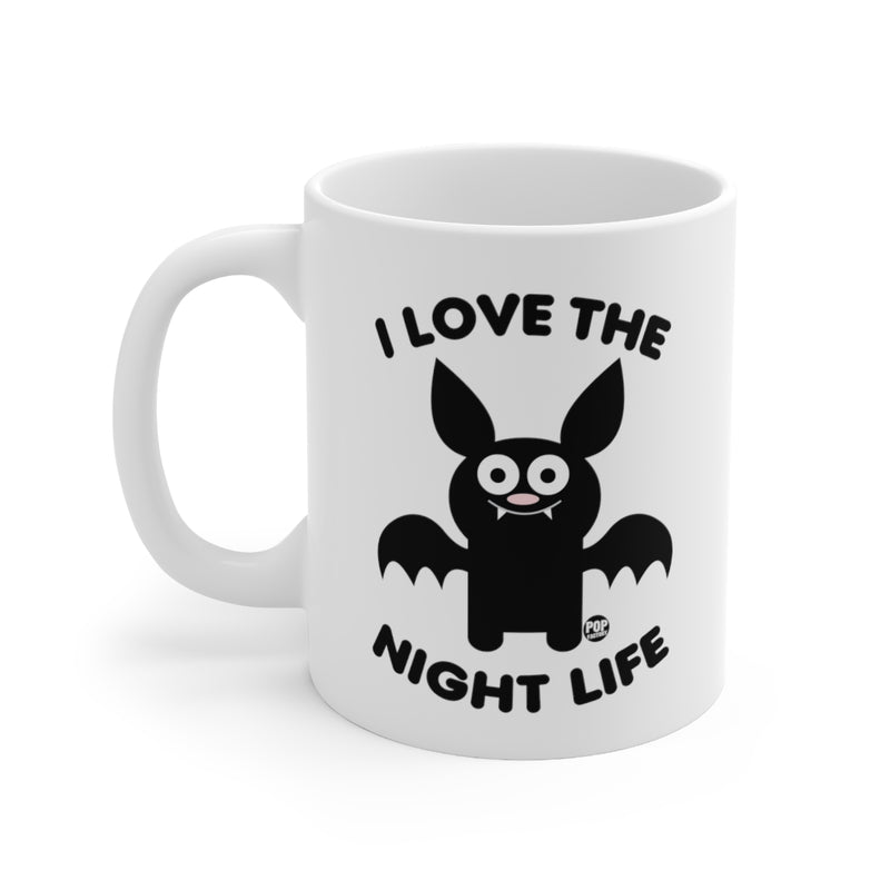 Load image into Gallery viewer, I Love Night Life Bat Mug
