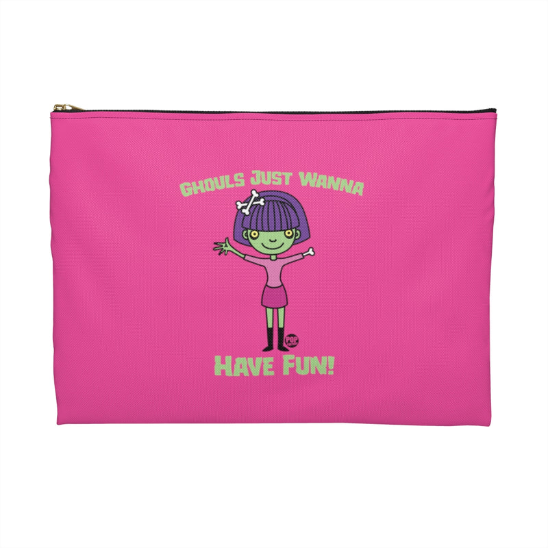 Load image into Gallery viewer, Ghouls Just Wanna Have Fun Zip Pouch

