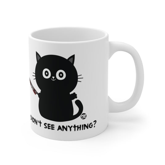 Didn't See Anything Cat Knife Mug