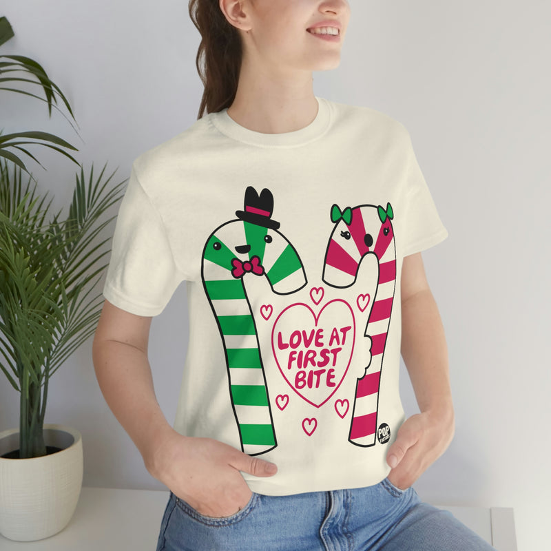 Load image into Gallery viewer, Love First Bite Candy Cane Unisex Tee
